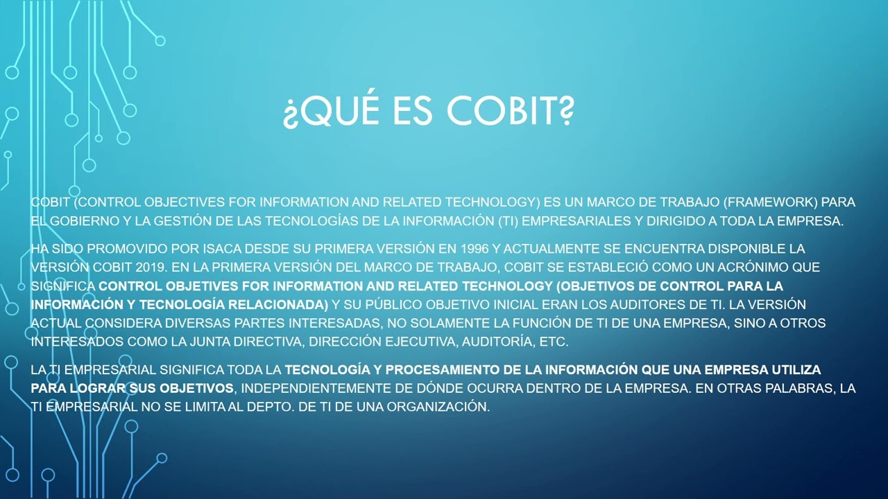 CATEDRAS TECNOLOGICAS 2 - Que es COBIT y sus beneficios -