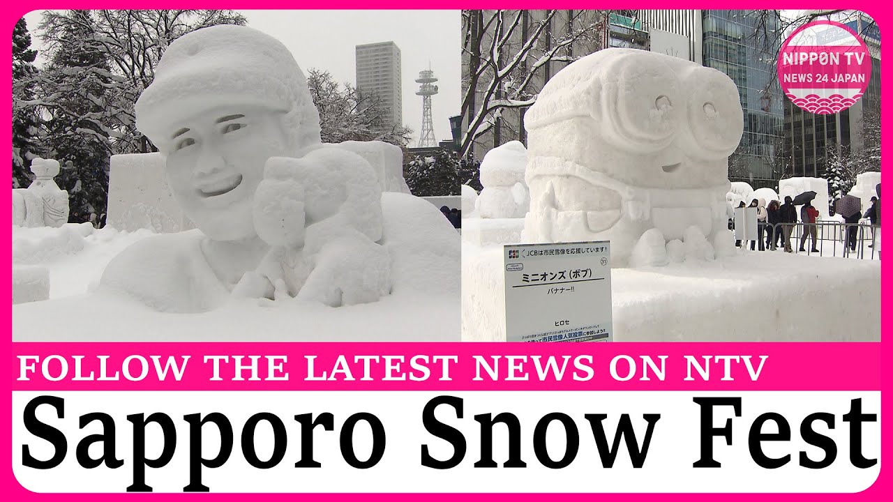Sapporo Snow Festival 2025 kicks off with a sculpture of Ohtani and Decoy