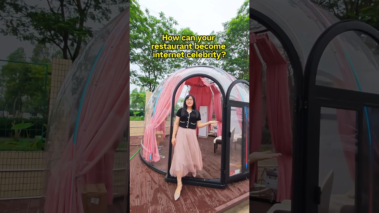 This clear dome house can be restaurant style and hotel style. #cleardome #domehouse #polycarbonate