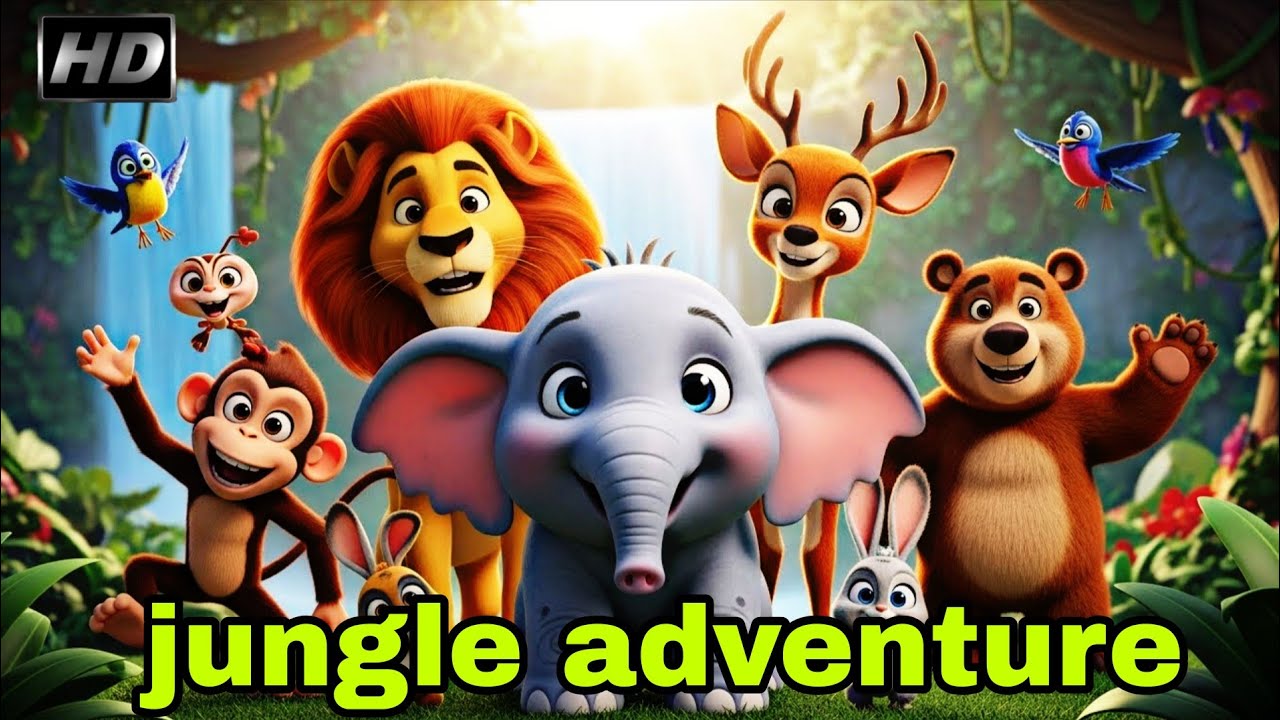 Cartoon video jungle | kids cartoon video 😍🥰 | jungle adventure cartoon video 📸