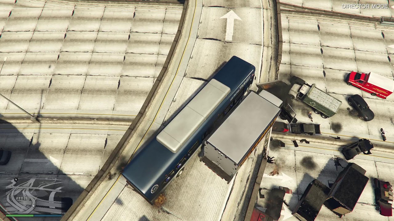 INSANE GTA 5 GLITCH – NPCS DRIVE OFF OVERPASS & EXPLODE! 🤯CAR GO BOOM CRASH TEST CAR GUN MODE