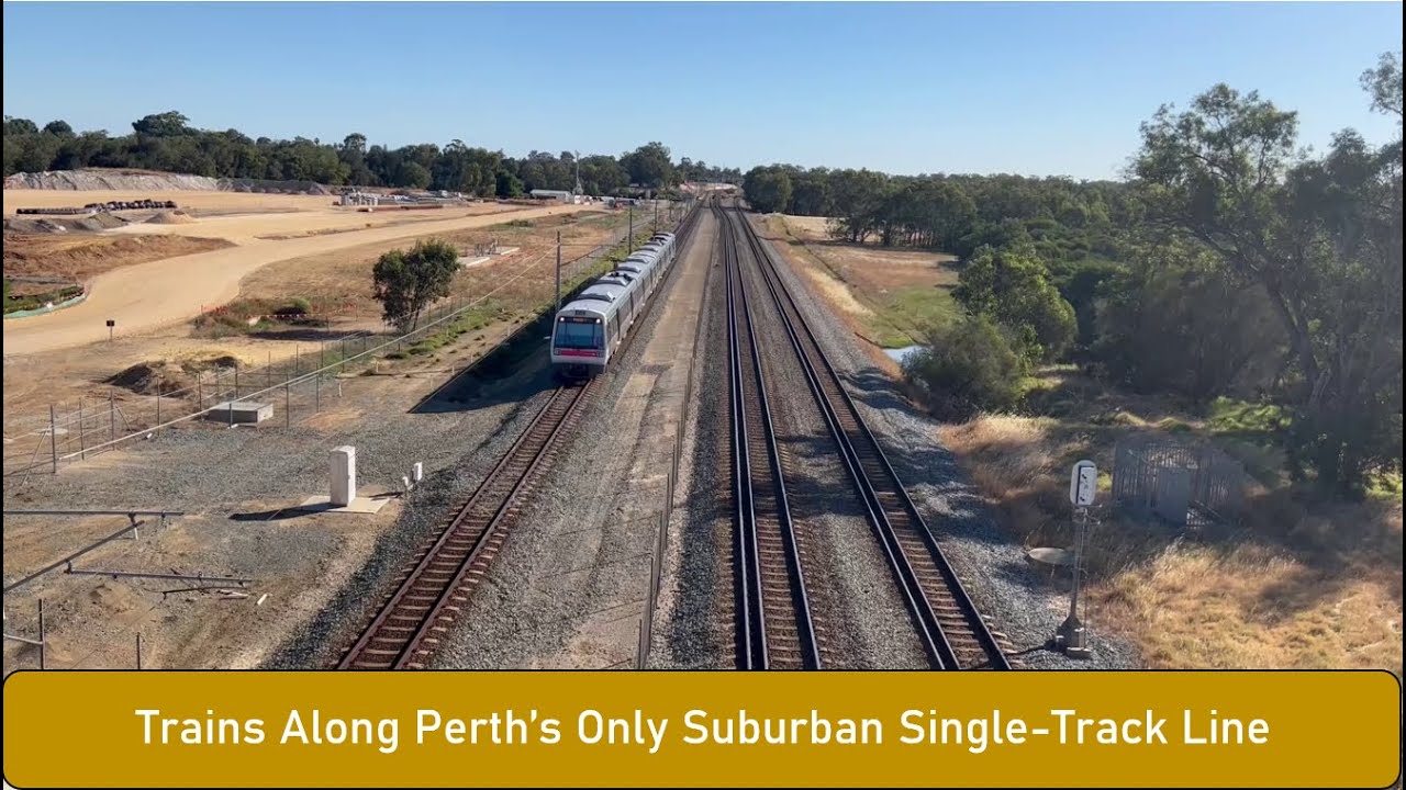 Trains Along Perth's Only Suburban Single-Track Line: The Thornlie Spur Line