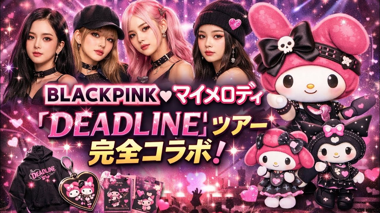 BLACKPINK × マイメロディ💗「DEADLINE」ツアー完全ジャック！限定コラボグッズ登場✨