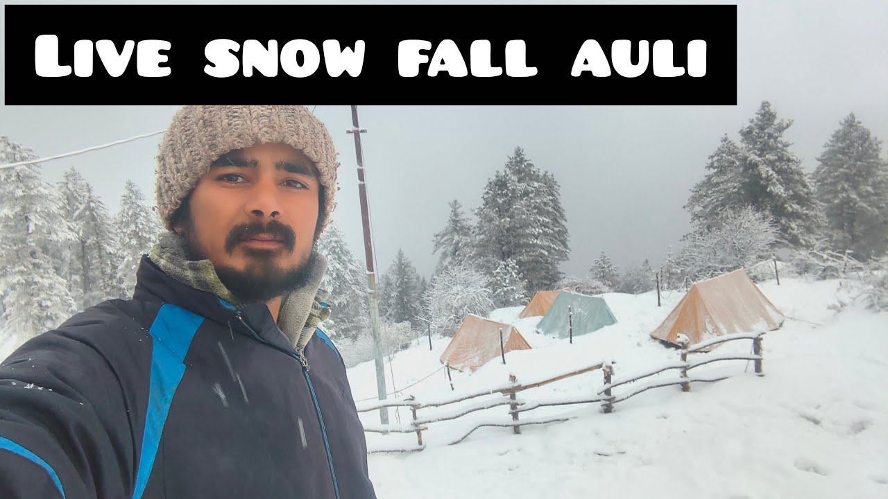 live snow fall auli 27 January 2026