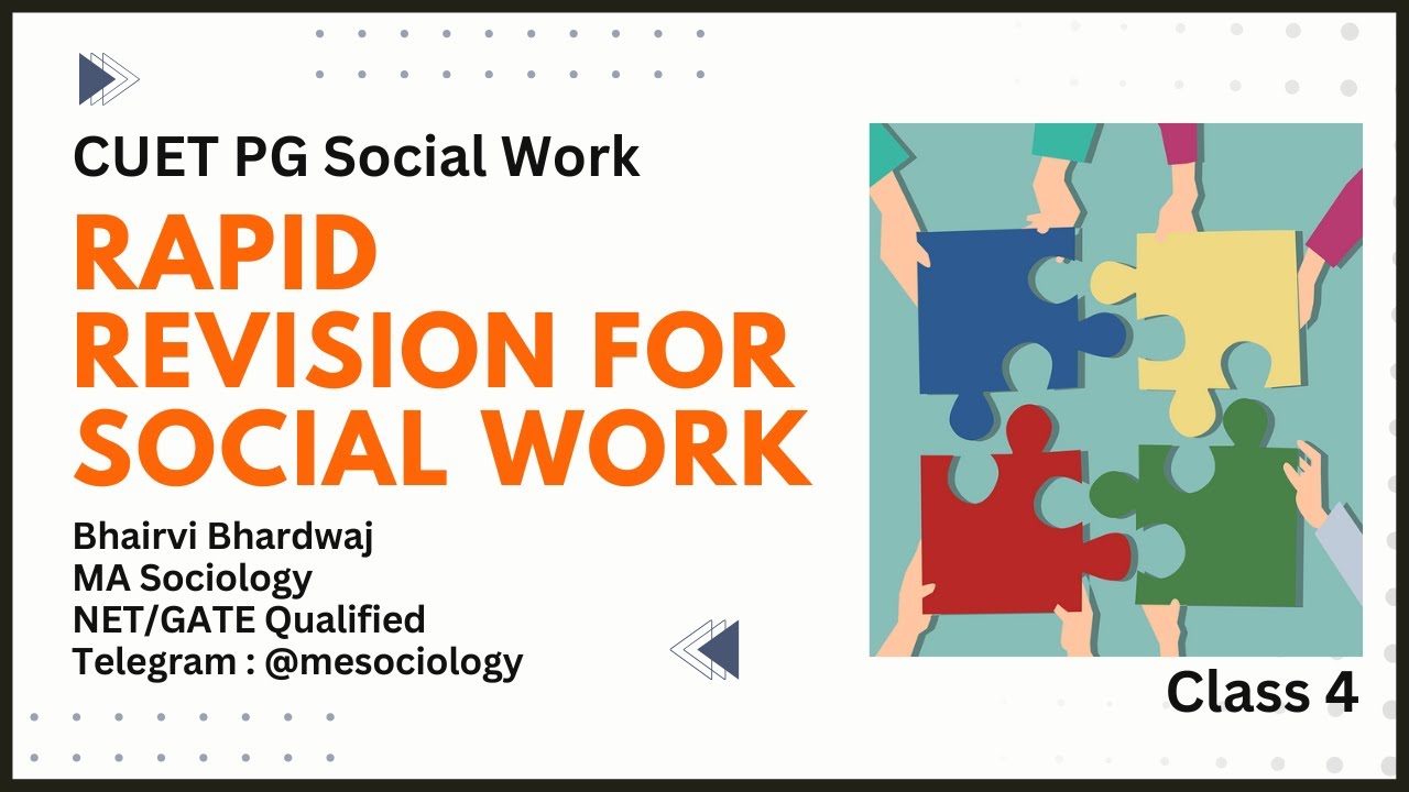 Rapid Revision for Social Work | CUET PG Social Work |  Important PYQs | 40 Important MCQs | Class 4