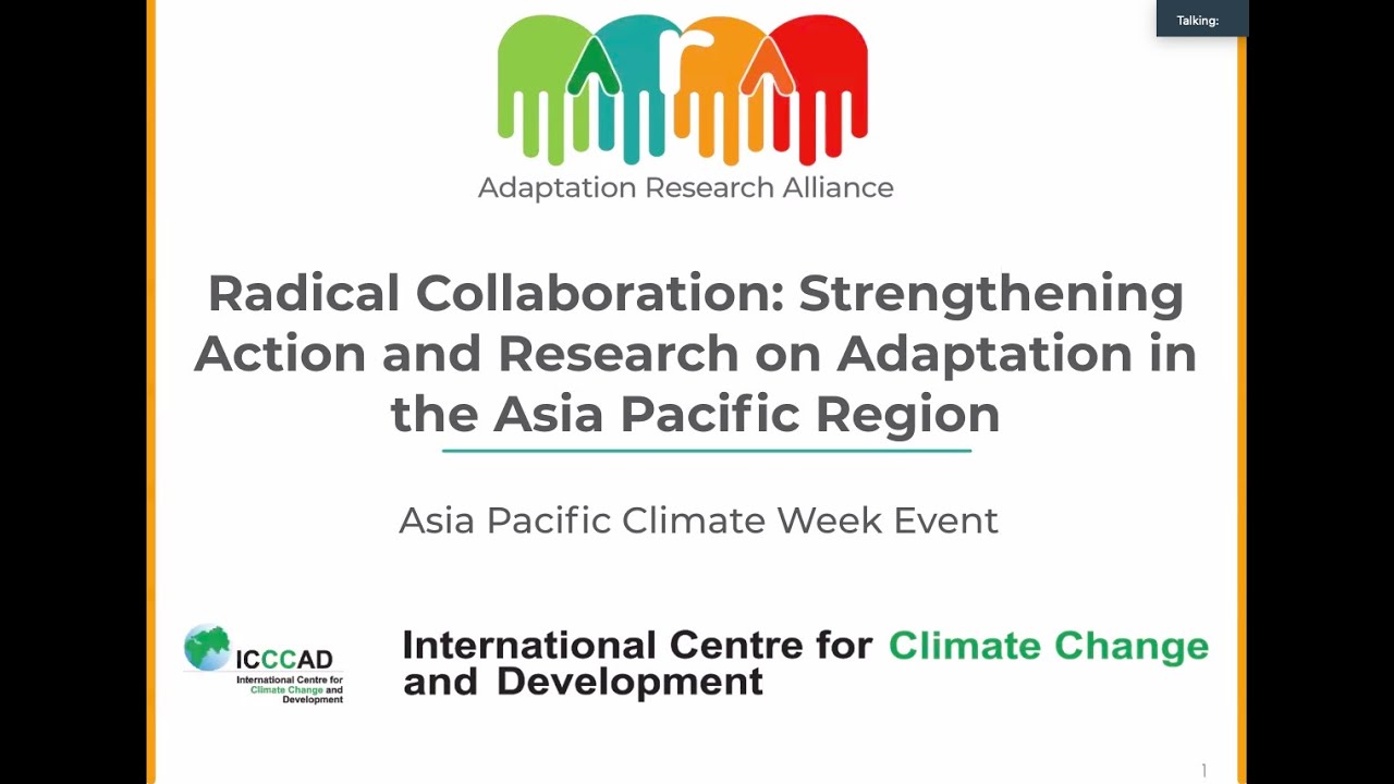 Asia-Pacific Climate Week: Radical Collaboration for Adaptation in the Asia-Pacific Region