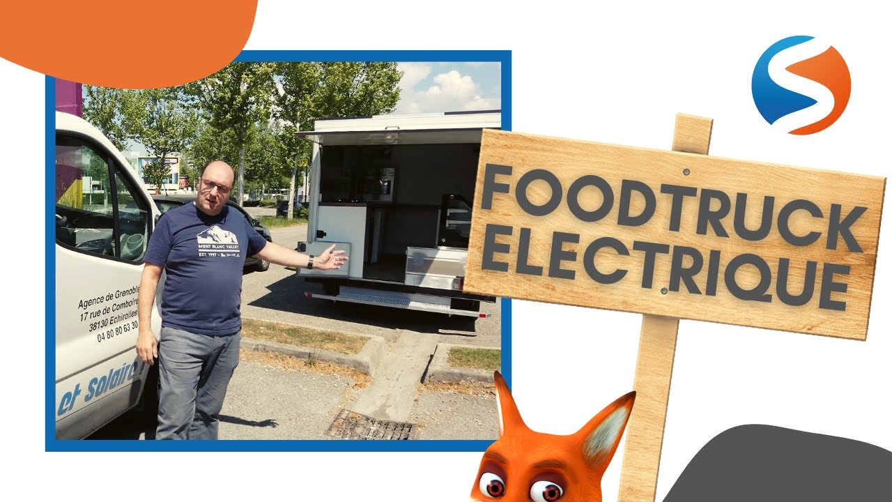 Présentation d'un camion foodtruck électrique fonctionnant au solaire