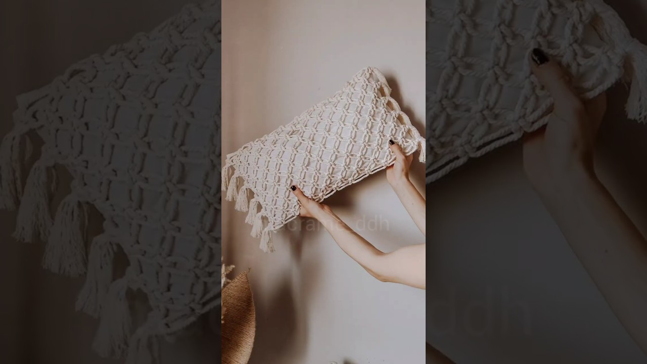 DIY Macrame Cushion | Step-by-Step Tutorial for Beginners #macrame #diy #crochet #education #knot