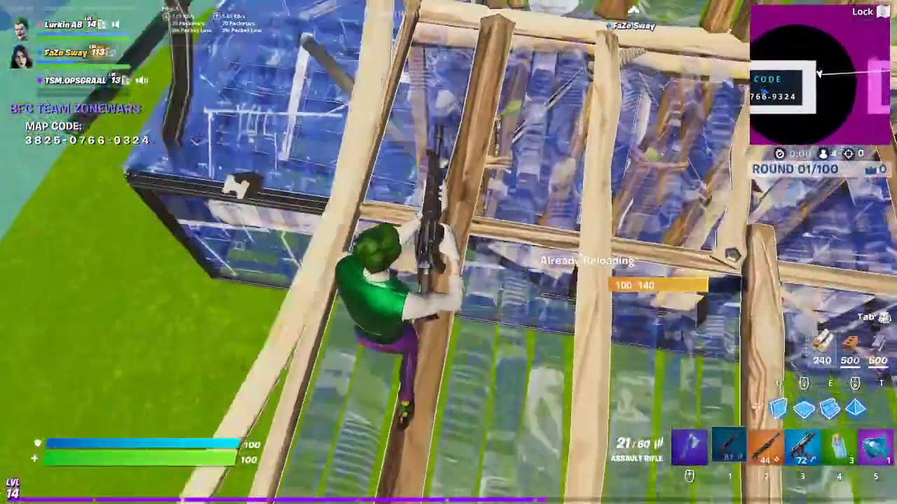 FaZe Sway & LurkinAB Vs Ops1x & Dc Insane  2v2 ZoneWars | Fortnite