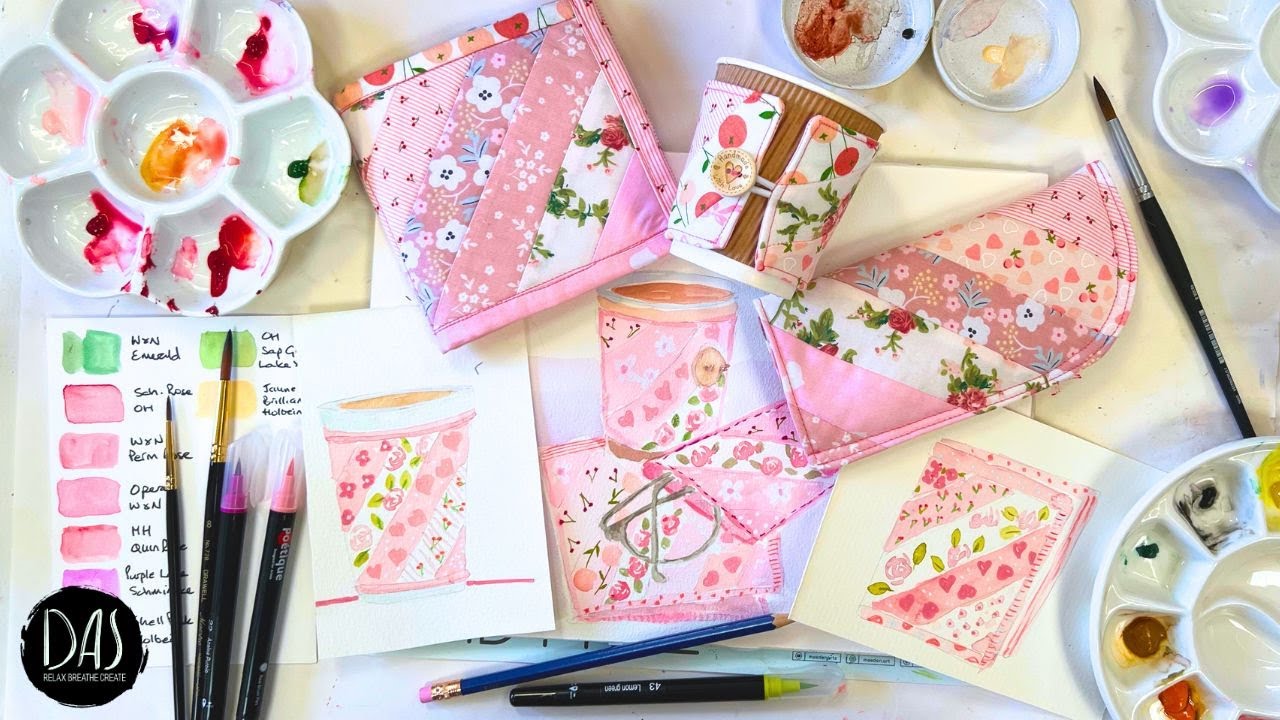 If Watercolor Painting and Quilting had a BABY - this would be it!
