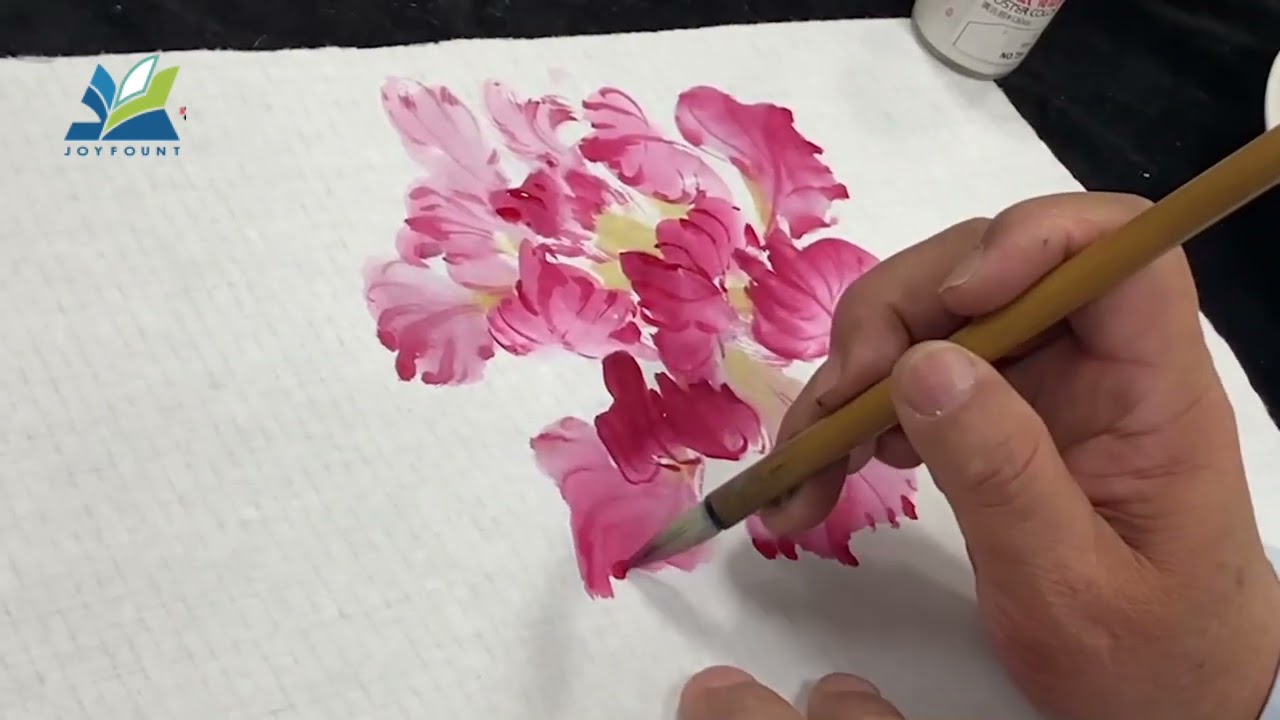 牡丹花嶺南畫法 趙文雄畫
