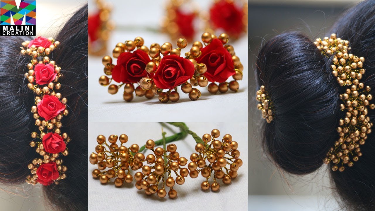Tutorial for beautiful bunch of golden pearls