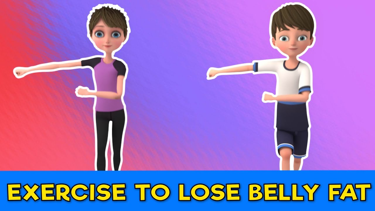 SIMPLE EXERCISES TO LOSE BELLY FAT  | Kids Exercise