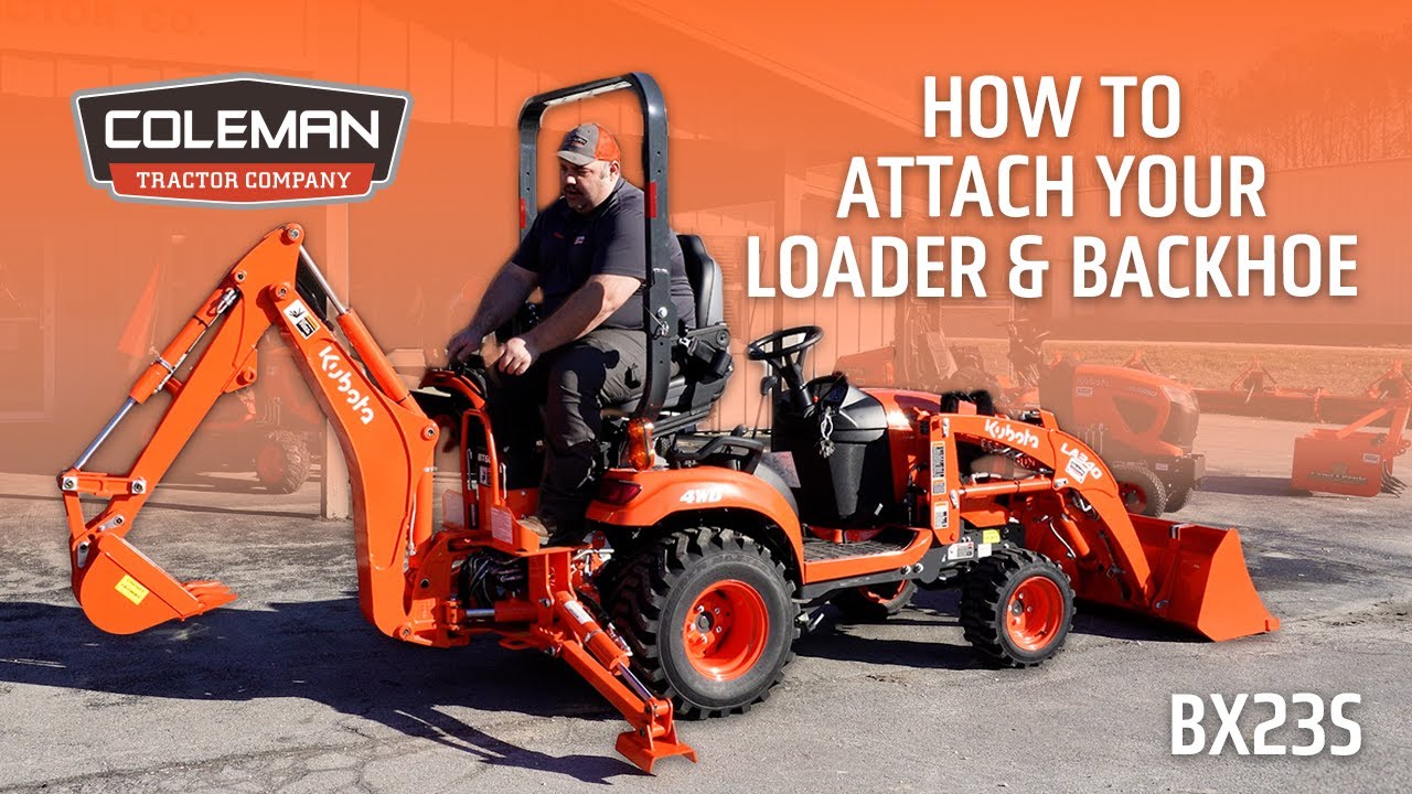 How To Attach and Remove Your Kubota BX23S Loader and Backhoe
