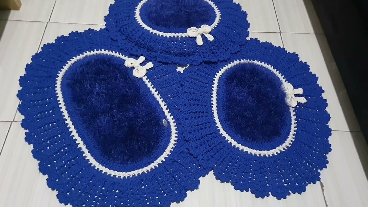 ✨ Jogo de Banheiro Radyla em Crochê 🛁 | Feito com Amor 💜 #crochê