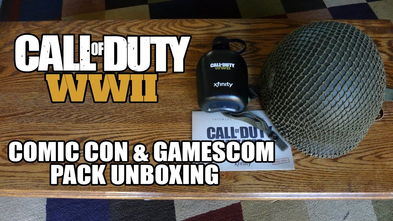 Call of Duty WWII Comic Con & Gamescom Bonus Items Bundle Unboxing - HD 1080p