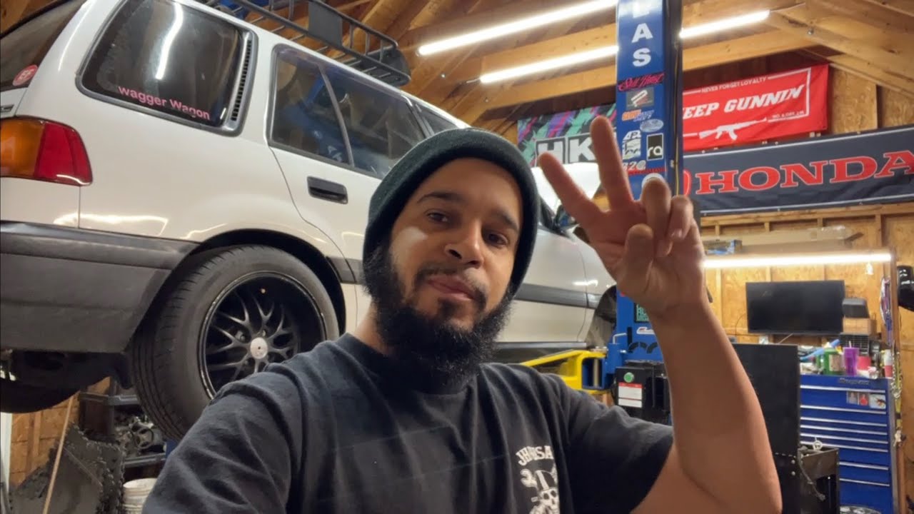 CIVIC / INTEGRA front wheel bearing replacement | brake caliper painting | DIY | H2B EF CIVIC WAGON
