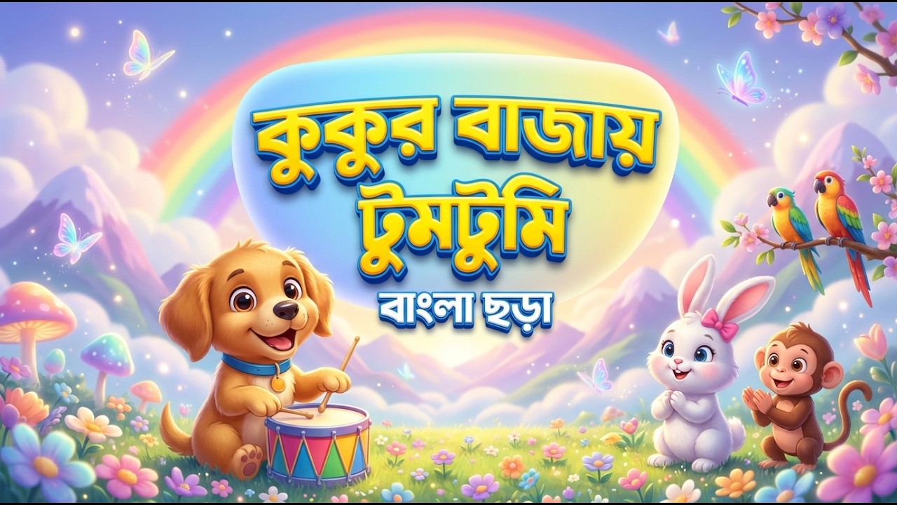 কুকুর বাজায় টুমটুমি | Kukur Bajai Tumtumi | 3D Bangla Cartoon | বাংলা ছড়া  #KidsFun #BanglaRhymes