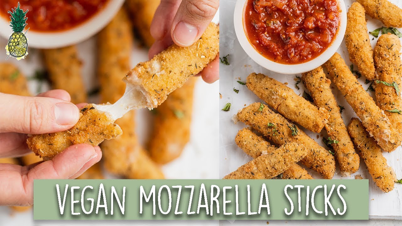 Vegan Mozzarella Sticks with Homemade Marinara