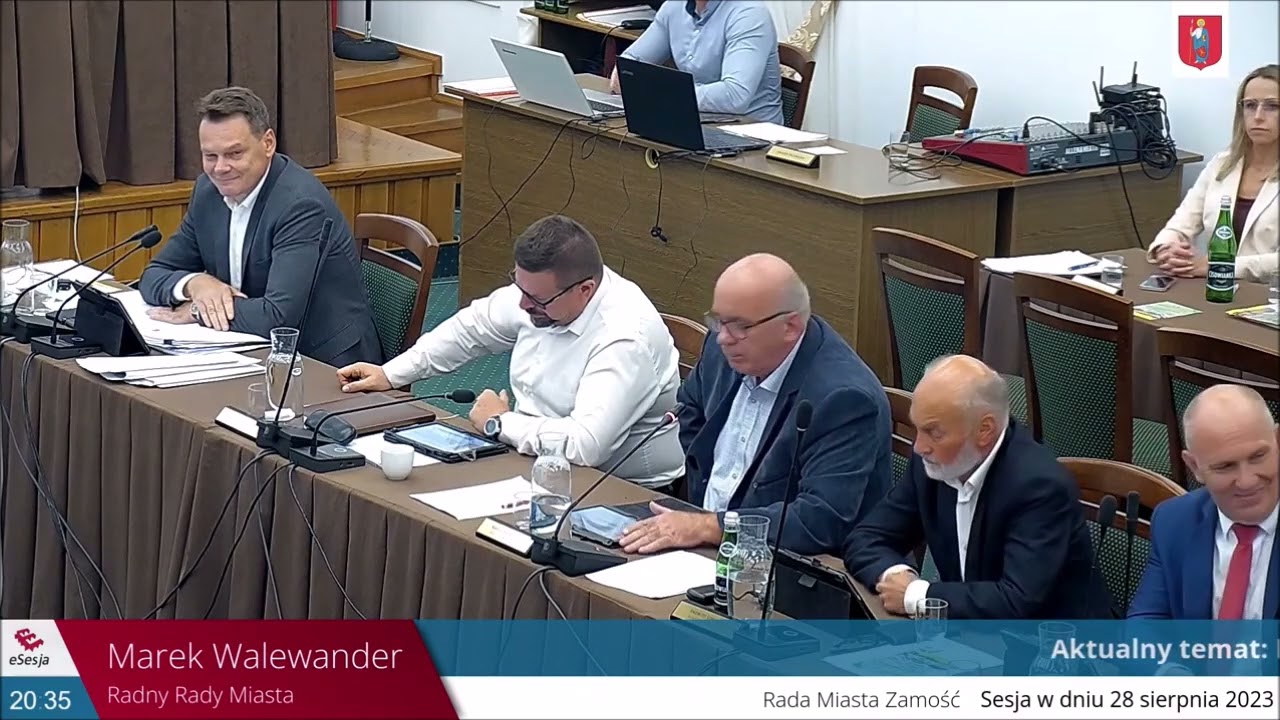 LXIV Sesja Rady Miasta Zamość w dniu 28 sierpnia 2023, godz. 13:00 w sali Consulatus - część II