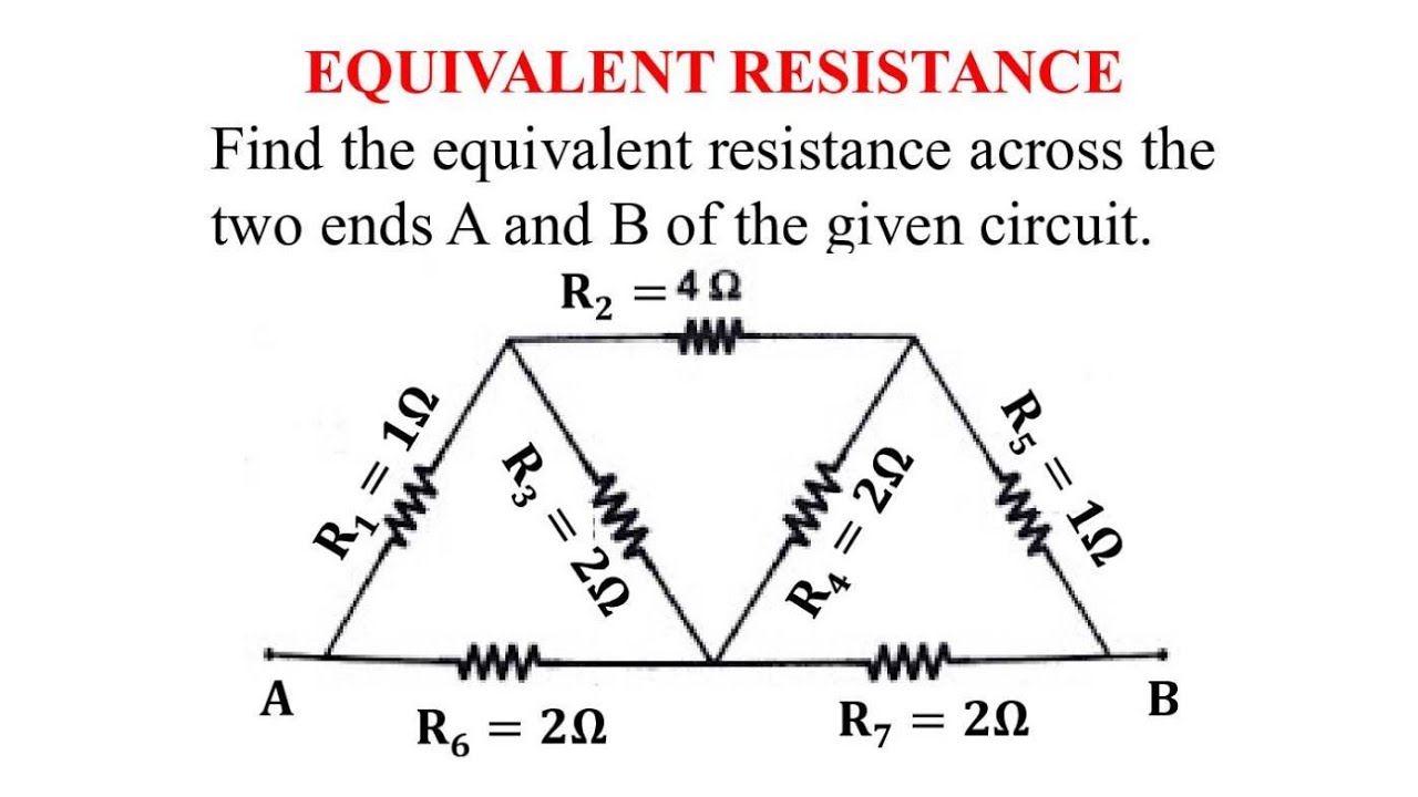 How to find equivalent resistance across the two ends A & B / Series and Parallel Circuits Problems