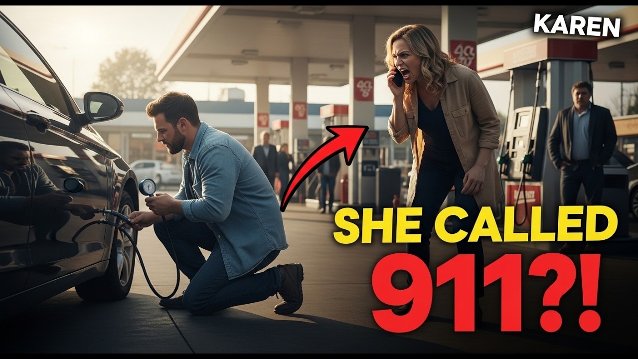 Karen Called Police Because I Checked My Tire Pressure… The Cop’s Response Shocked Her