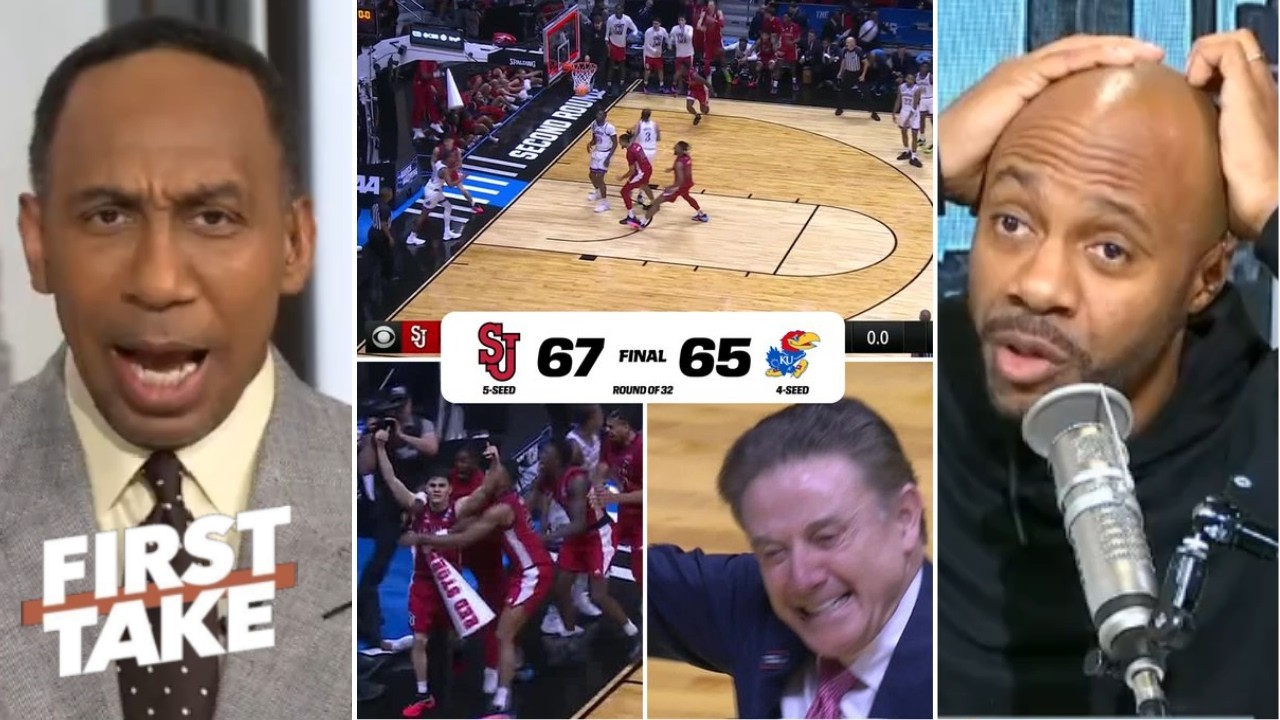 FIRST TAKE | Duke should be nervous - Stephen A. & JWill reacts to St. John's eliminate Kansas 67-65