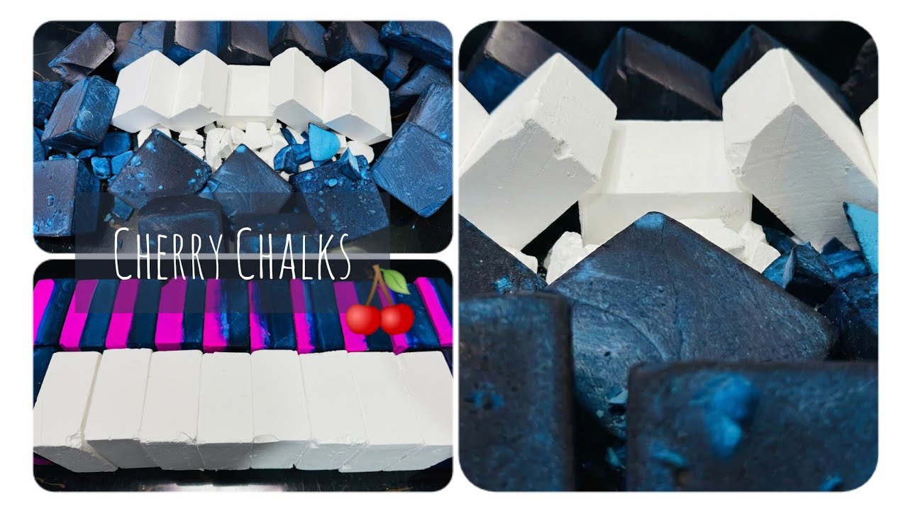 Soft Blue Fresh Dyed Gym Chalk | Plain & Dual Dyed Blocks Crush ASMR 🤍 Oddlysatisfying #gymchalk 
