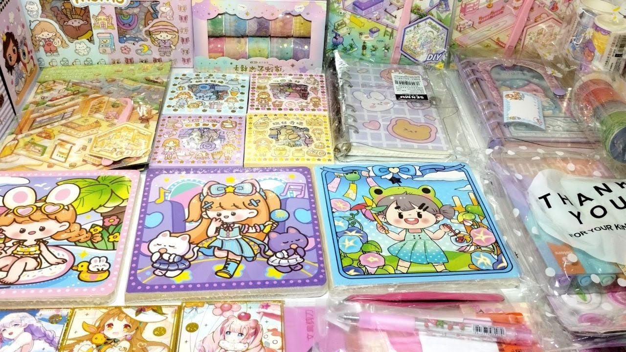 📦 ASMR UNBOXING | HUGE STATIONARY HAUL #asmr #sticker #unboxing #stationery #journal #kawaii #diy