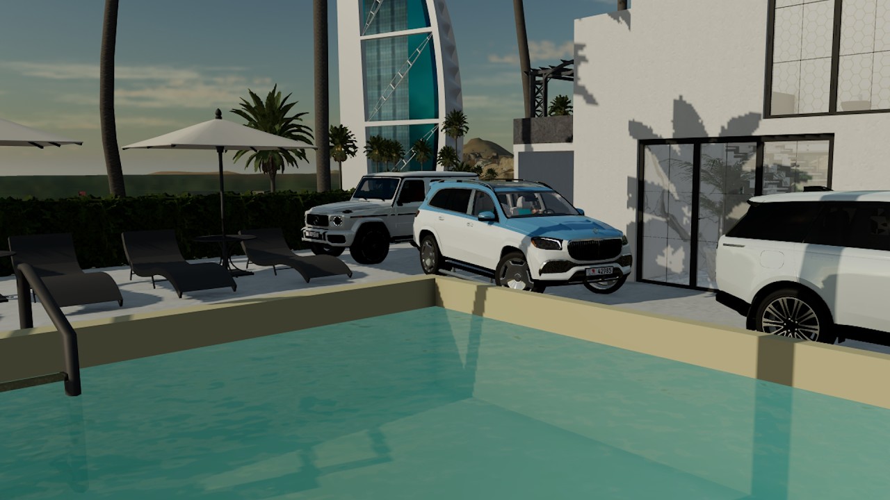 Farming Simulator 22 - Ravenport map review, millionaire villa house, car mod