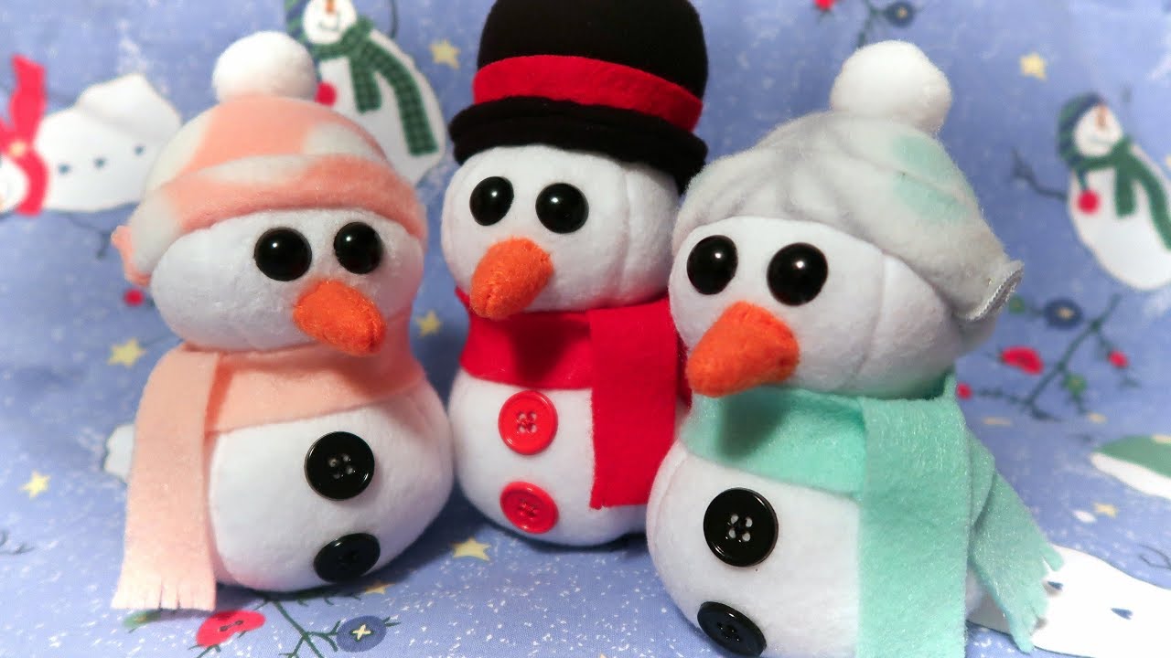 CUTE & FUN CHRISTMAS/HOLIDAY CRAFTS FOR WINTER ⛄❄️ - Snowman Plush Tutorial