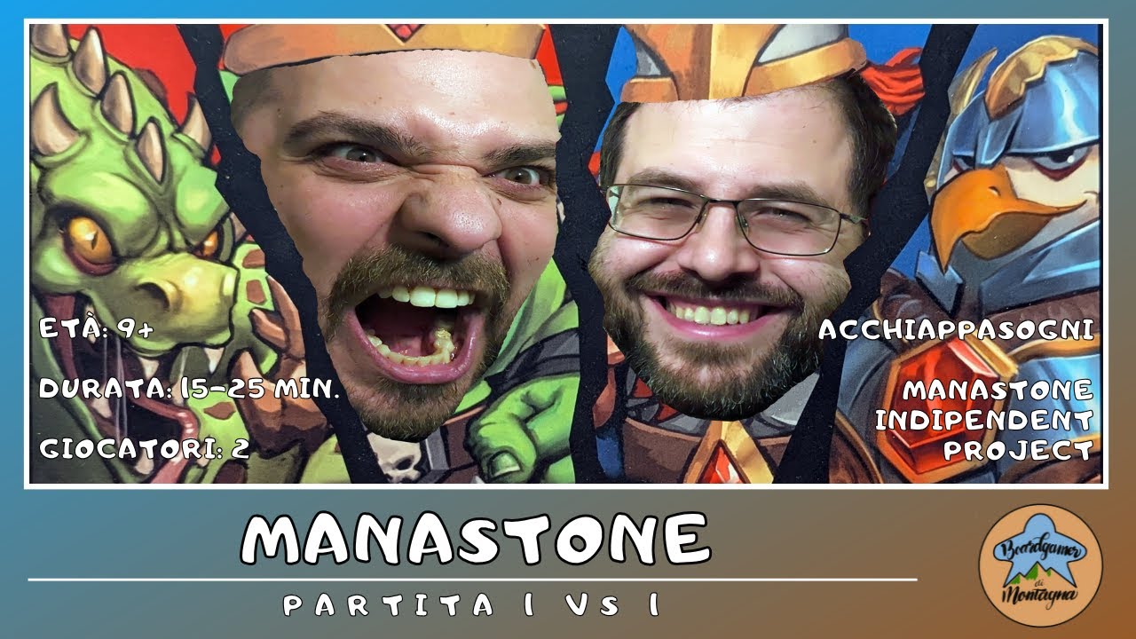 Manastone - partita 1 contro 1 in italiano (gameplay) BOARD GAME