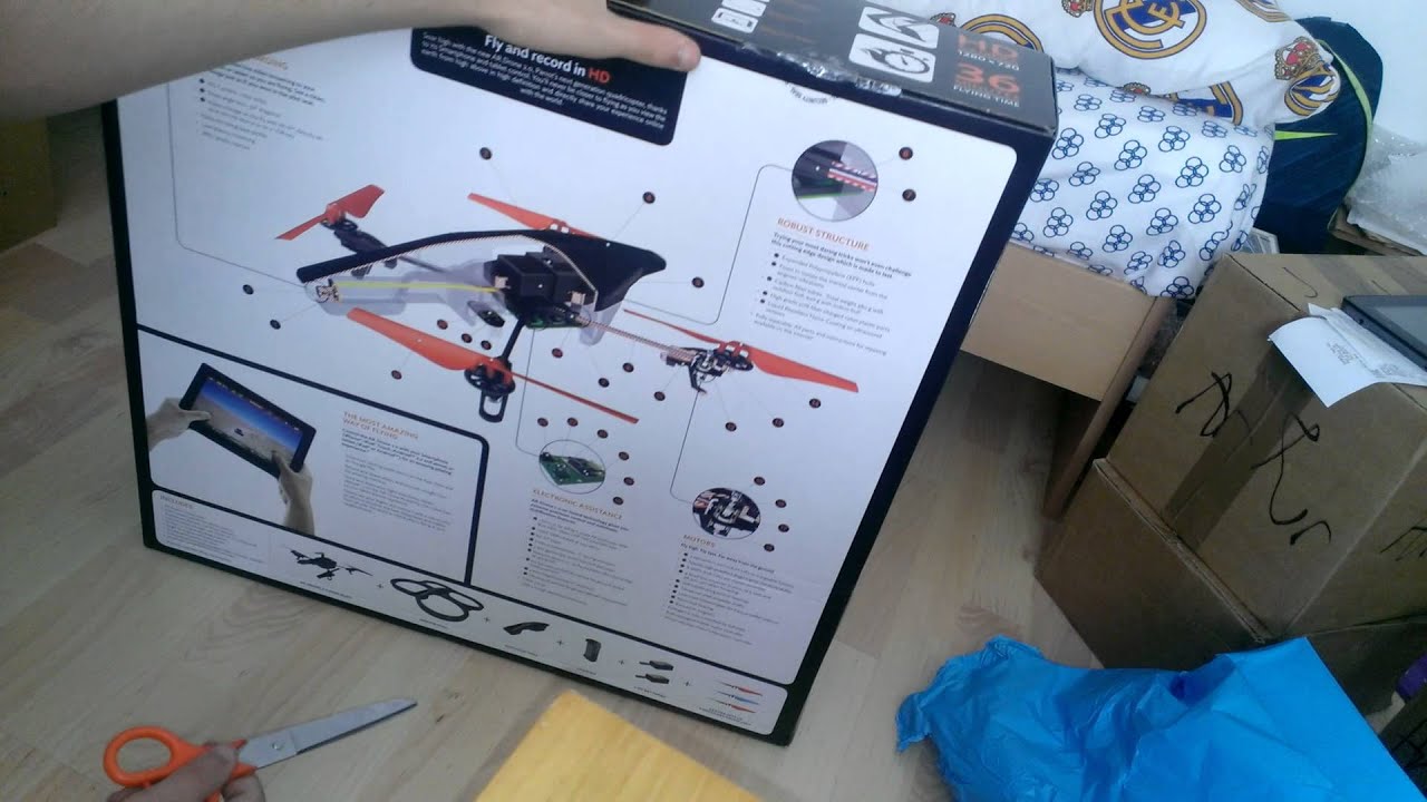 First Ever Youtube Unboxing Of The Parrot Ar Drone 2.0 Power Edition !