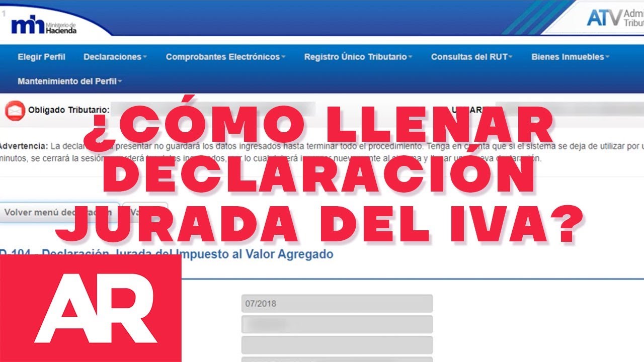 ¿Cómo llenar la Declaración Jurada del IVA?