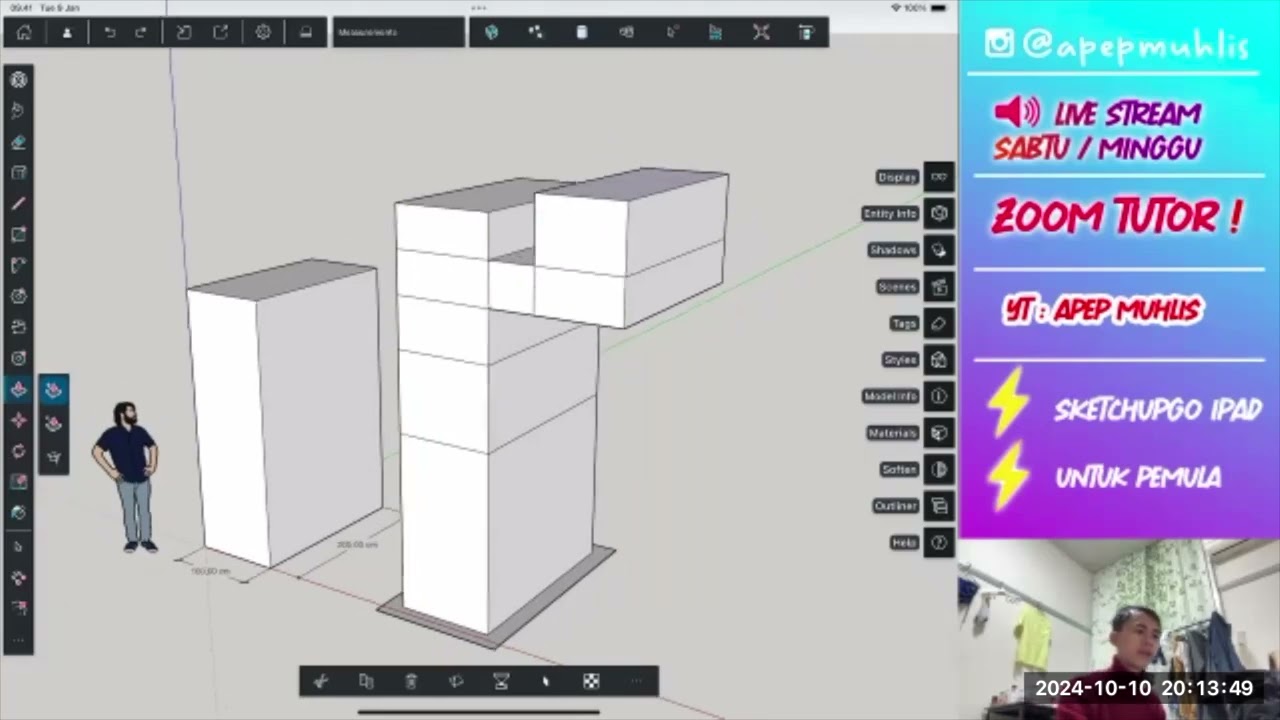 kursus sketchupGo ipad via zoom part 3