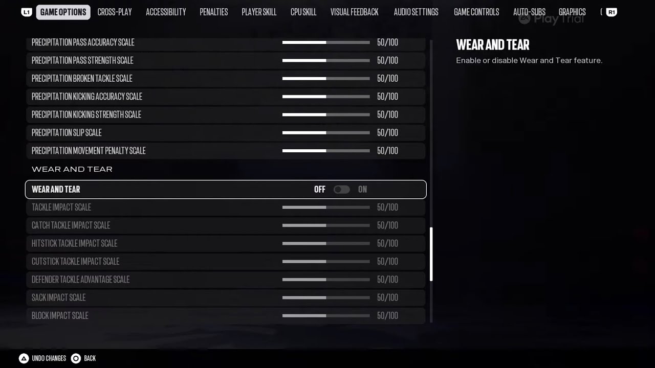 How To Turn Off Wear And Tear In Madden 27