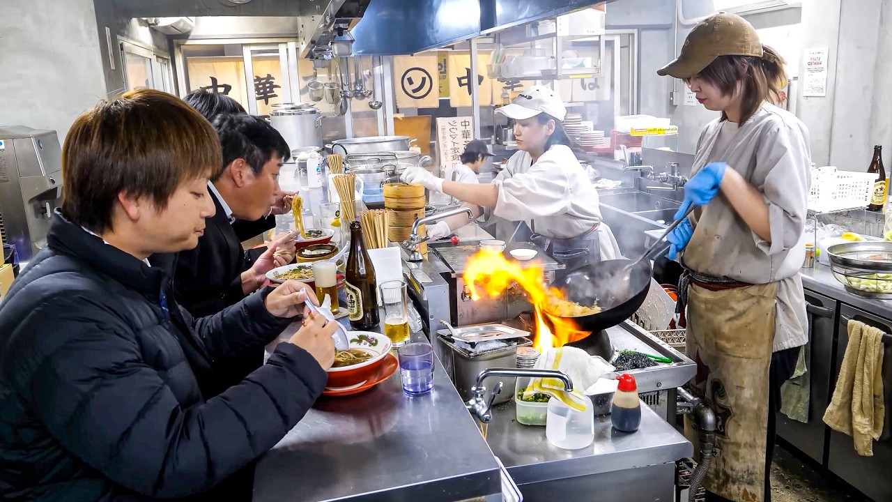 チャーハン鍋振りお姉さんが躍動！６００円鬼盛り炒飯のガツ盛り町中華がスゴい。