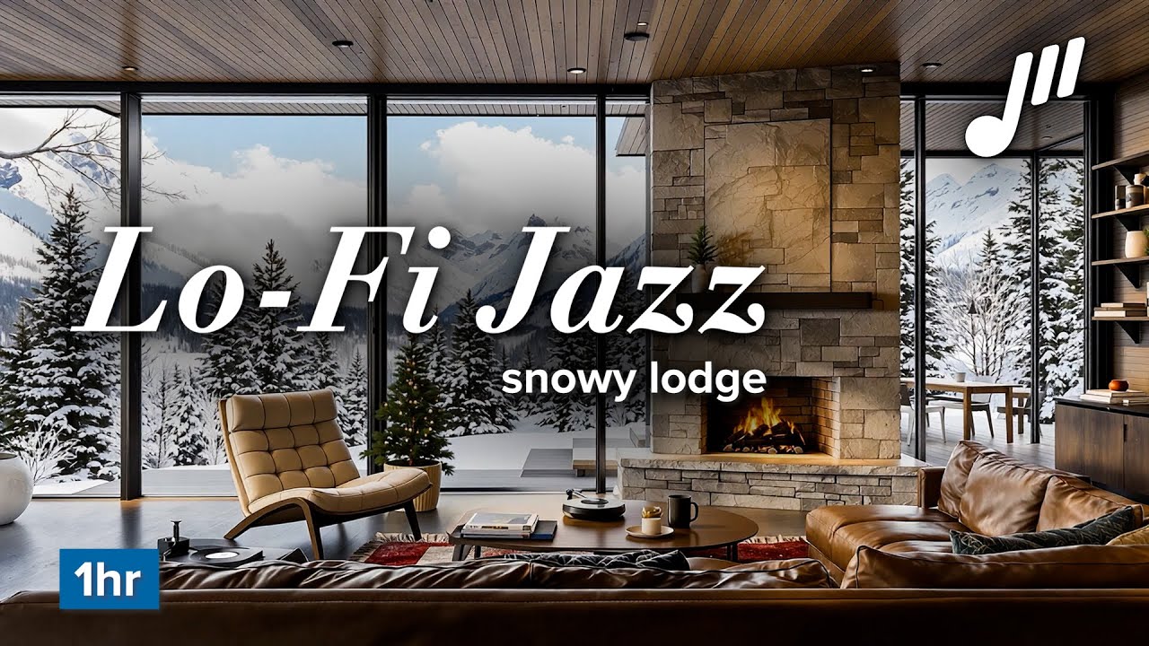 1-Hour Snowy Lodge Lo-Fi Jazz ❄️🔥 [study / work / sleep] - lljr Vol. 2 Mix