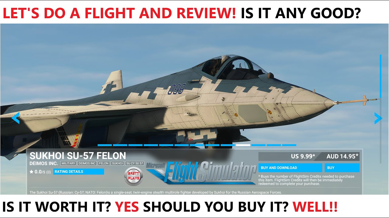 Sukhoi Su 57 Falon by Deimos Inc - Flight/Review Microsoft Flight Simulator