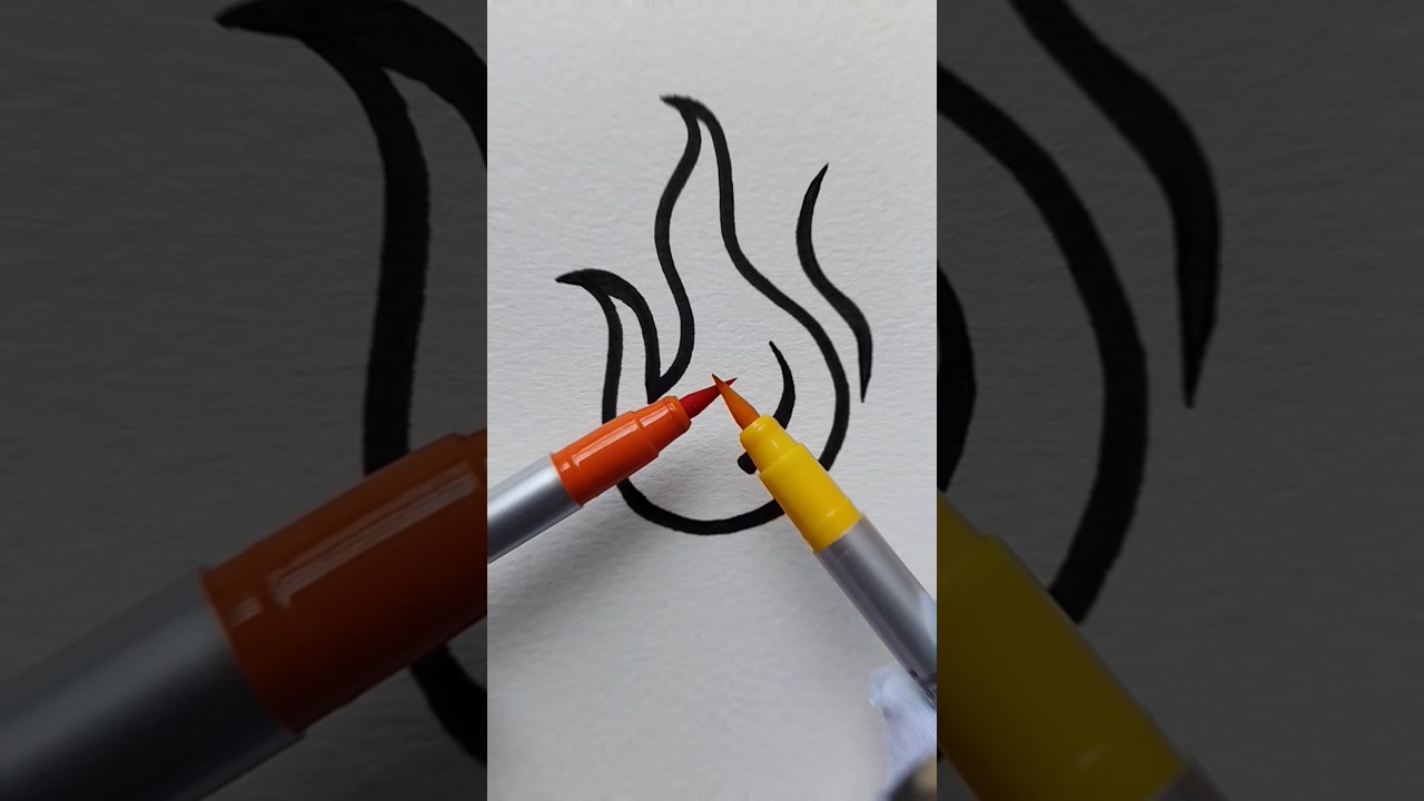 Cute Things to Draw 138 | Fire Drawing Easy #drawing #sketch #cute #fire #simple #easy #art