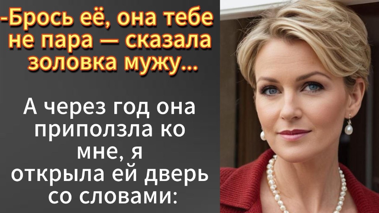 «Брось её, она тебе не пара» — сказала золовка. А через год я открыла ей дверь...