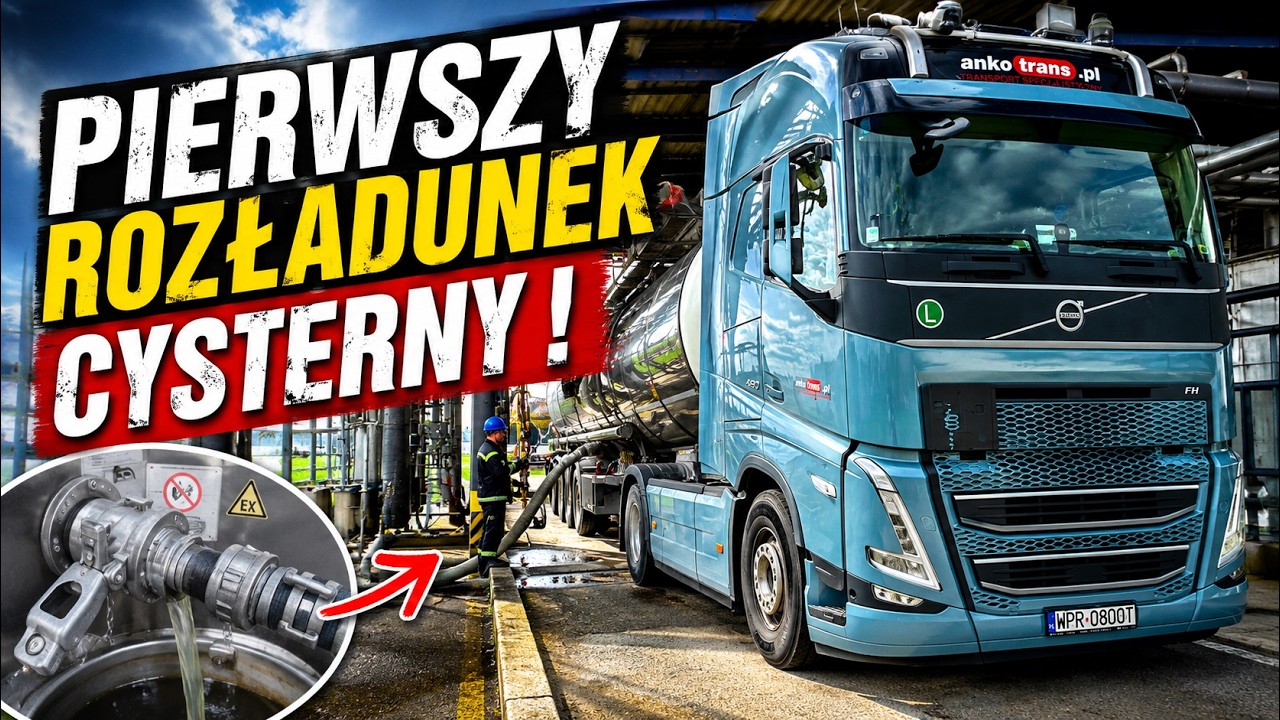 #2 Płynne Kilometry💦 PIERWSZY ROZŁADUNEK | MYCIE CYSTERNY🧽🚿