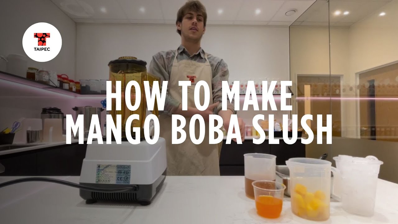 Bubble Tea Recipe - Mango Boba Slush