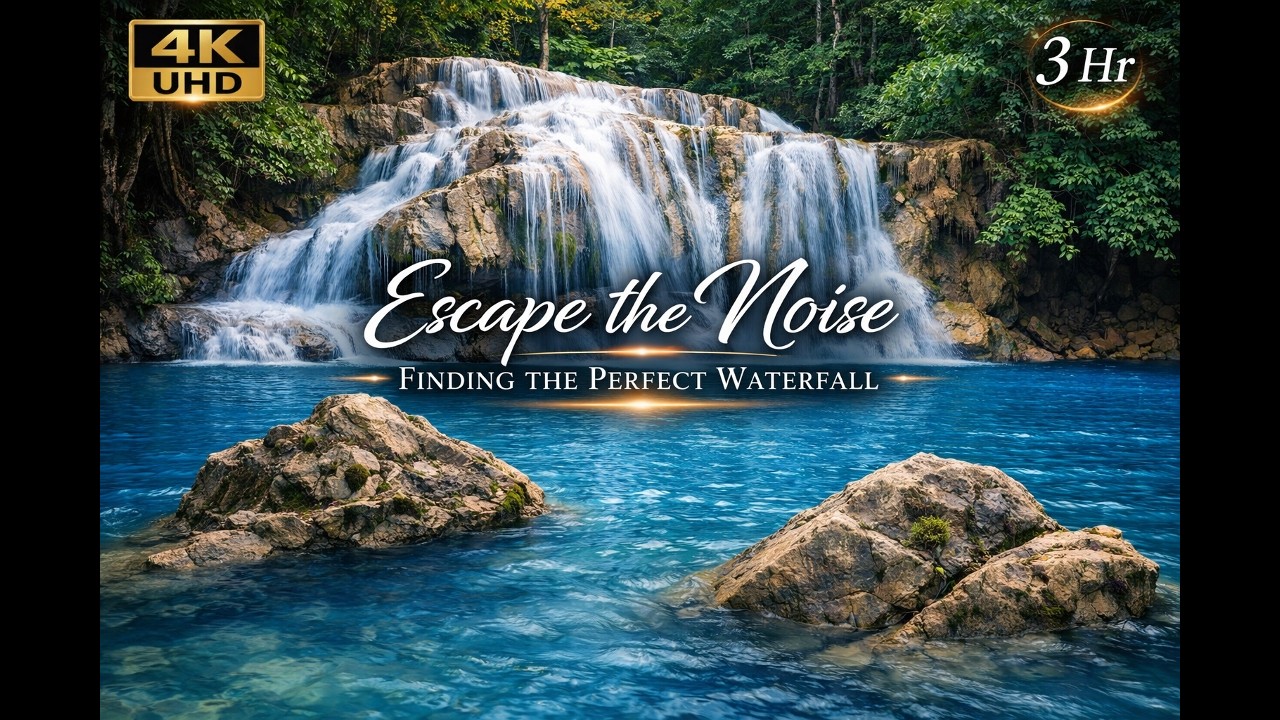 Mountain Waterfall Serenity | Calming Nature Escape | 3 Hr |