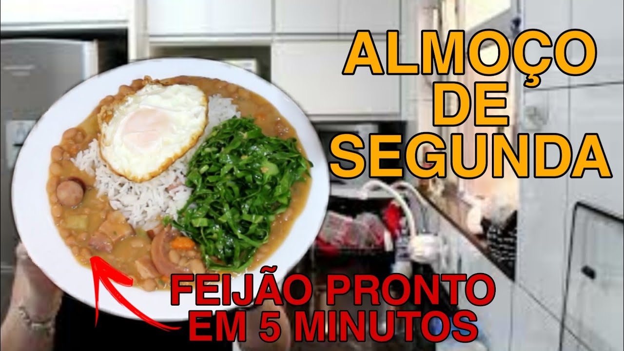 MEU ALMOÇO DE SEGUNDA FEIJÃO TURBINADO EM MINUTOS