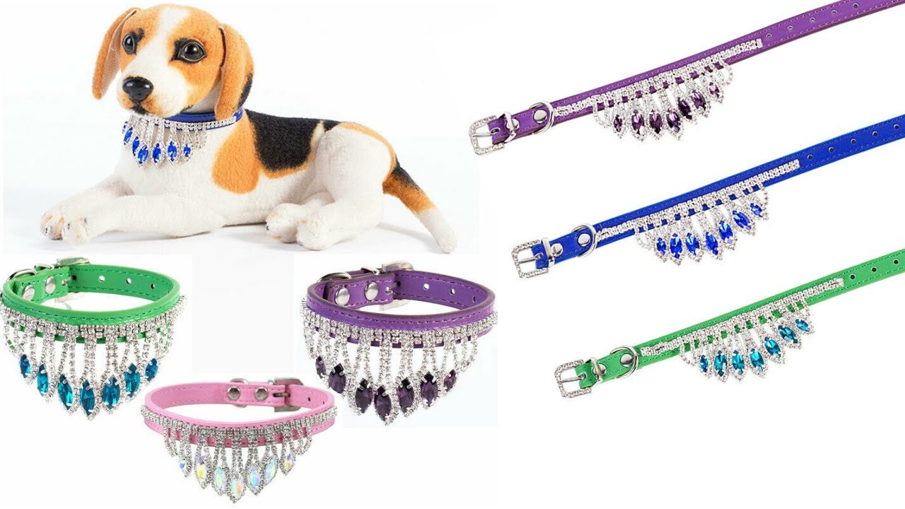 Bling Rhinestone Dog Collar 🐾 Crystal Puppy Necklace
