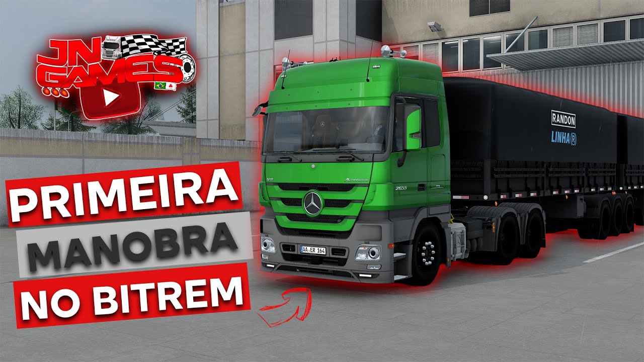 PRIMEIRA MANOBRA NO BITREM SEM EXPERIÊNCIA ALGUMA - ETS 2