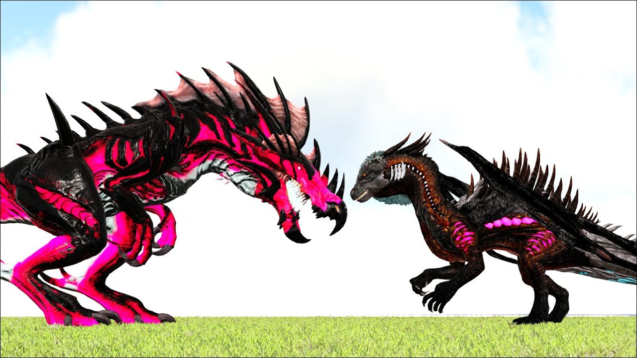 XENONIA QUEEN OF HIVE VS RAGNORA THE BLACK BLOODED KAIJU (ARK SURVIVAL EVOLVED BATTLE KAIJUS)
