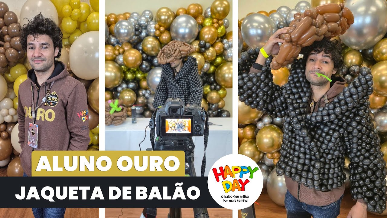 Jaqueta de balões - tio Pedrinho - aluno Ouro 2025