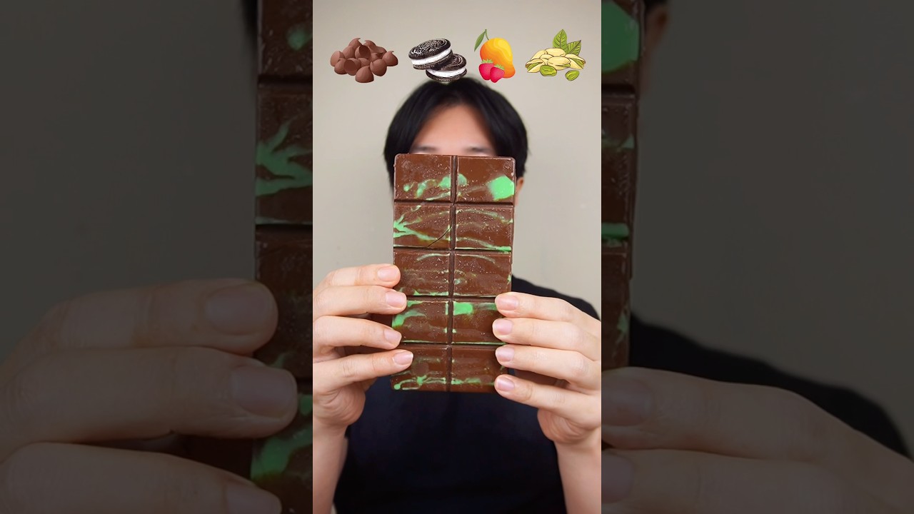 EATING CHOCOLATE WITH ICE CREAM FILLING ACCORDING EMOJI #asmr #mukbang